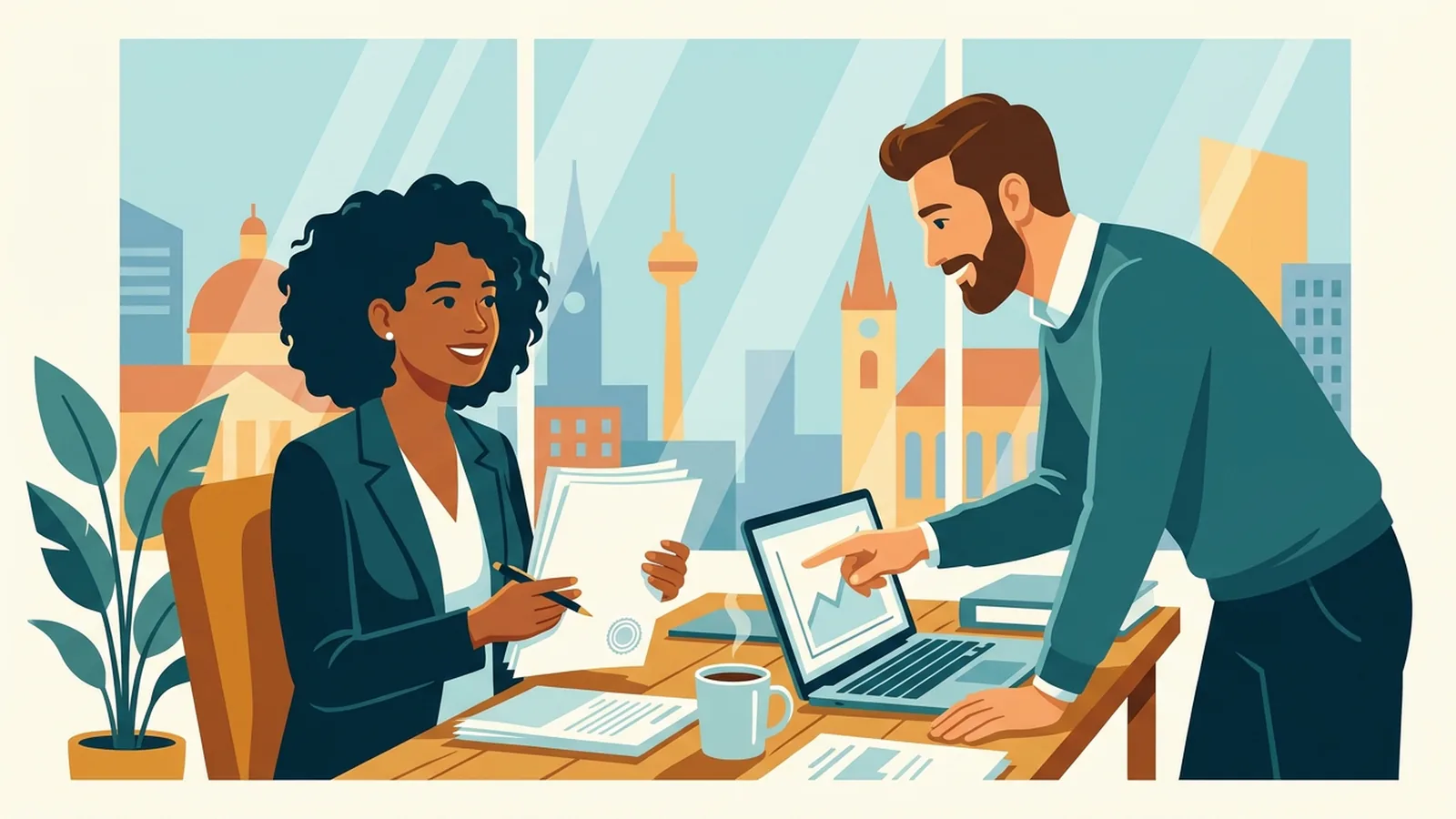 Illustration zu Steuerberatung für Gründer in Österreich
