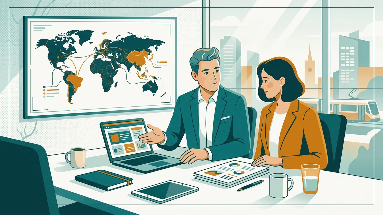 Steuerberater für Internationales Steuerrecht — Illustration zu grenzüberschreitender Steuerberatung in Österreich