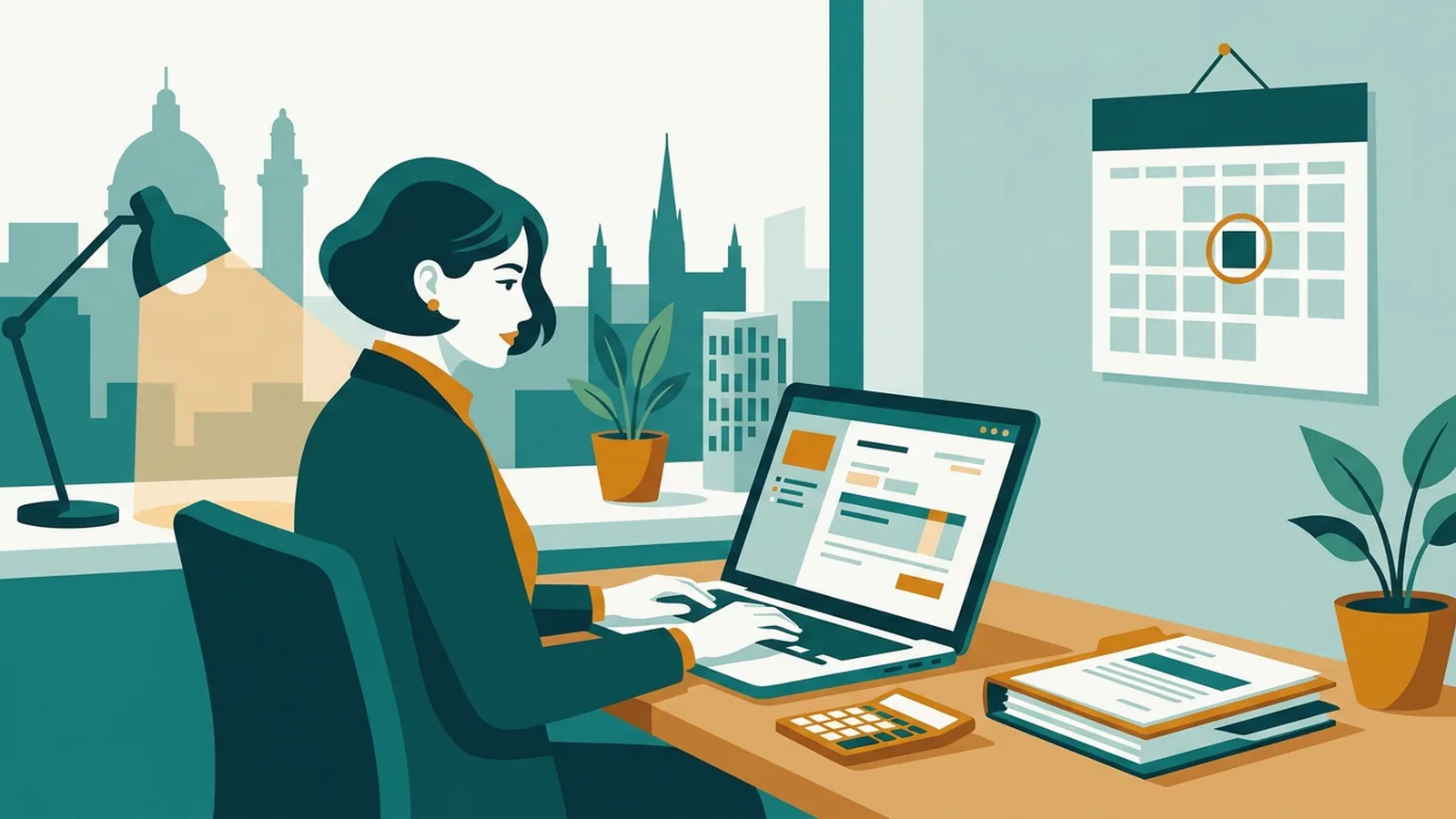 Umsatzsteuervoranmeldung (UVA) — Illustration zur monatlichen Steuermeldung für Unternehmen in Österreich